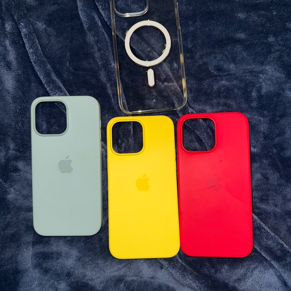 Apple Silicone iPhone Cases Red and Yellow